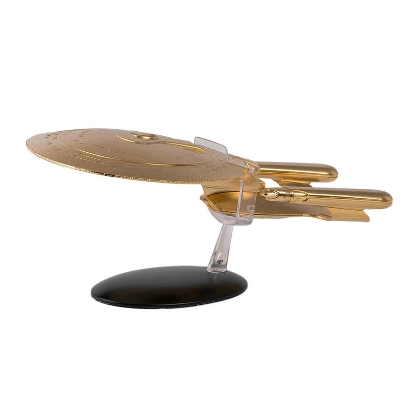 Eaglemoss Collections نسخة سفينة الفضاء من إيغلموس ستار تريك | USS إنتربرايز NCC-1701-D من الذهب عيار 18 قيراط - Image 2